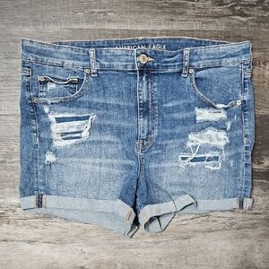 American Eagle Distressed Hi Rise Shortie